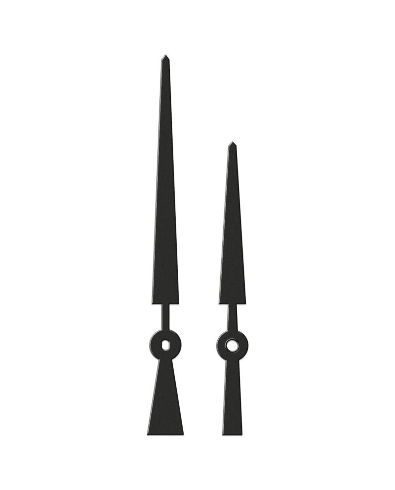 PASSION HORLOGERIE – Aiguilles flèches 125 mm noires en aluminium