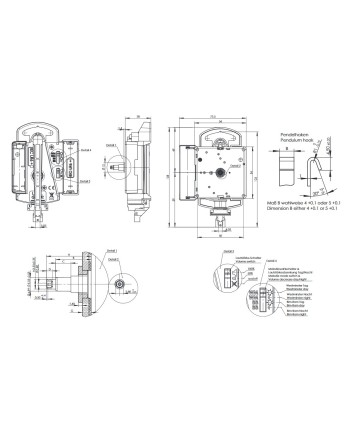 UTS FHS 2214 – Mouvement d’horloge quartz à balancier avec sonnerie