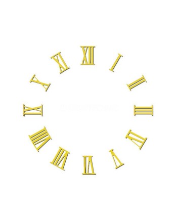 PASSION HORLOGERIE – Jeu de 12 chiffres romains en laiton à coller