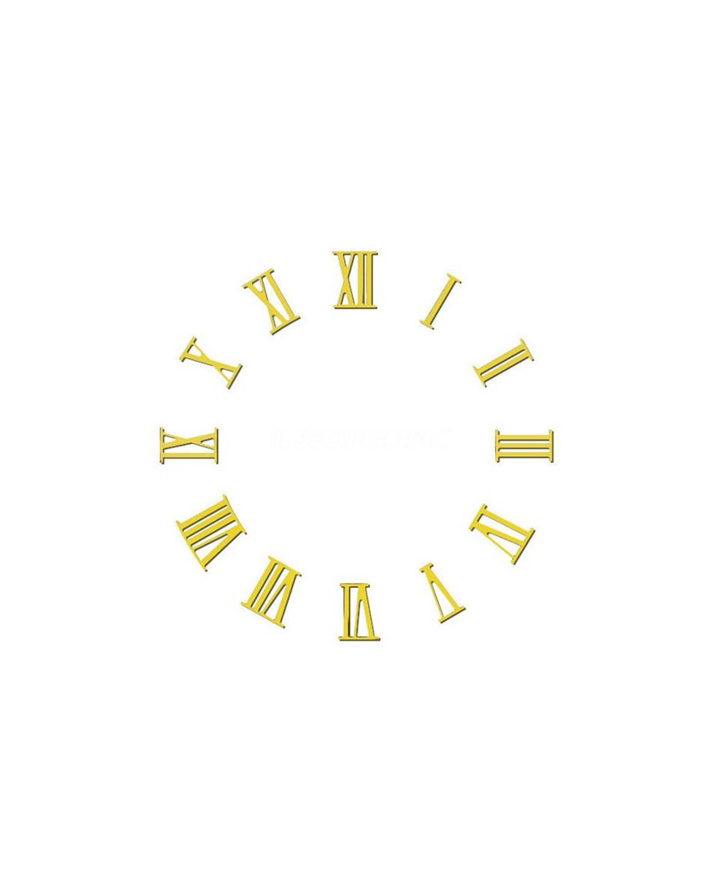 PASSION HORLOGERIE – Jeu de 12 chiffres romains en laiton à coller