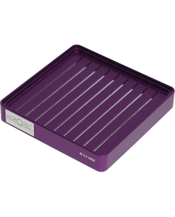 Horotec 17.590 support à vis en aluminium éloxé, fentes pour Ø 0.60 à 2.00 mm