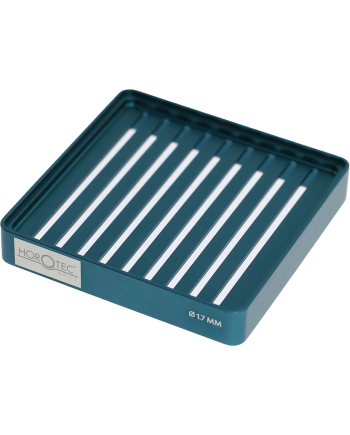 Horotec 17.590 support à vis en aluminium éloxé, fentes pour Ø 0.60 à 2.00 mm