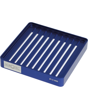 Horotec 17.590 support à vis en aluminium éloxé, fentes pour Ø 0.60 à 2.00 mm