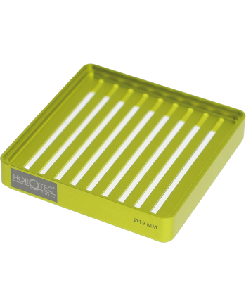 Horotec 17.590 support à vis en aluminium éloxé, fentes pour Ø 0.60 à 2.00 mm