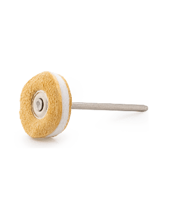 POLIRAPID HP – Roue de polissage cuir / mousseline / cuir Ø21 mm sur tige