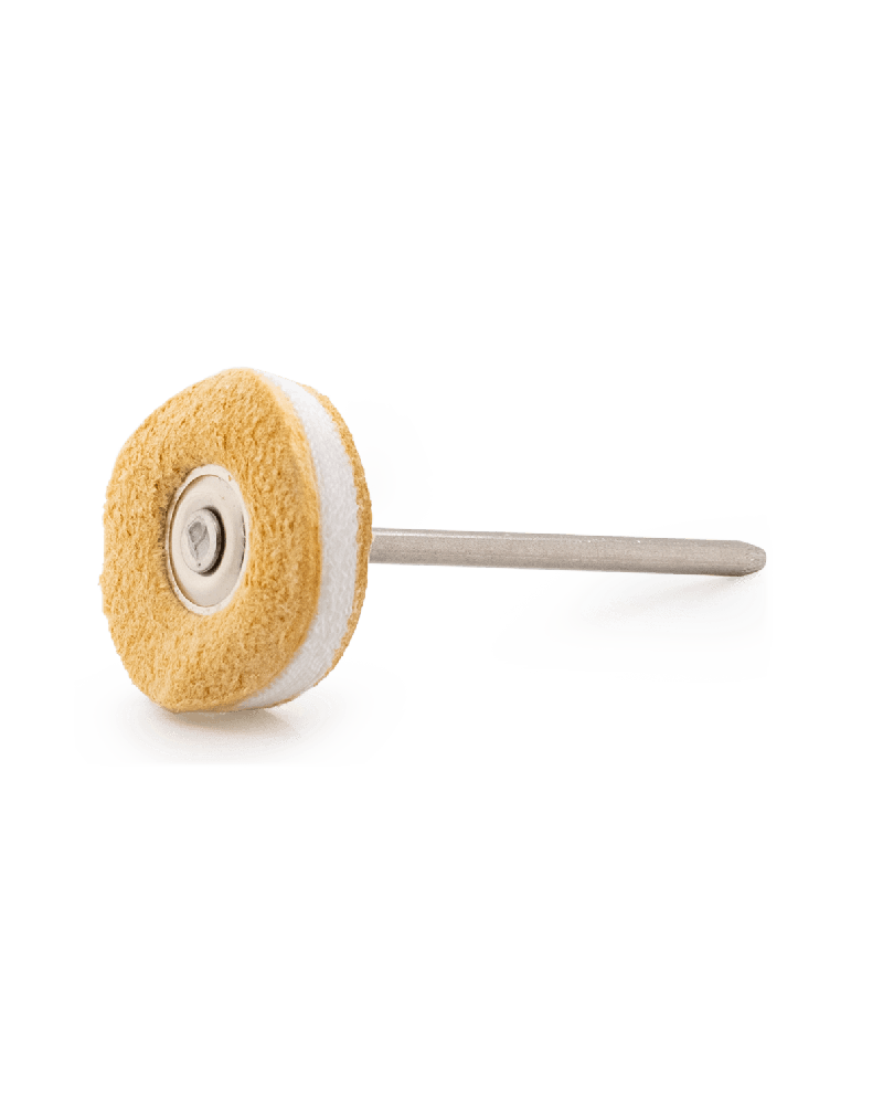 POLIRAPID HP – Roue de polissage cuir / mousseline / cuir Ø21 mm sur tige