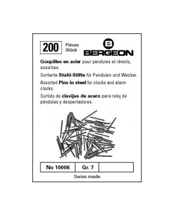 BERGEON 10008 - Goupilles en acier pour réveils et pendules