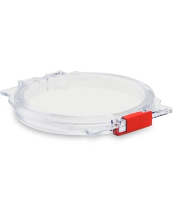 Boîte à membrane transparente Ø 64 × 8 mm avec fermeture